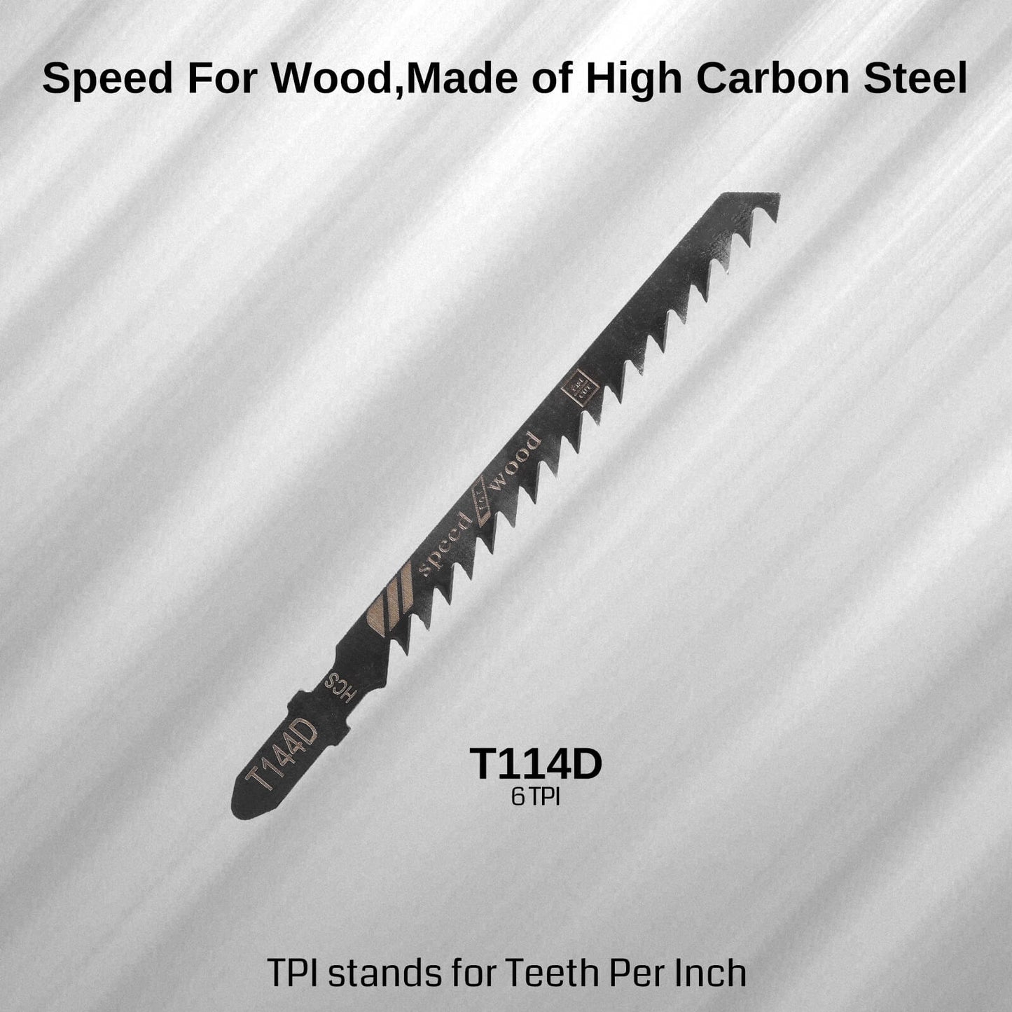 WOODSTARTER 40-Piece T-Shank Jigsaw Blade Set with Storage Case, HCS/HSS, for Wood, Plastic & Metal Cutting